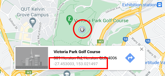 GPS location from google maps